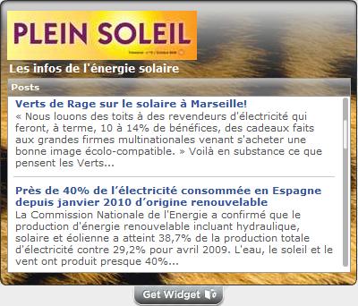 Widget Plein Soleil 2 Widget Plein Soleil 2