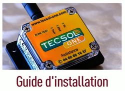 Tecsol One Guide d'installation